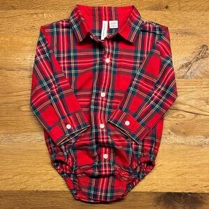 Janie & Jack Tartan Plaid Baby Bodysuit